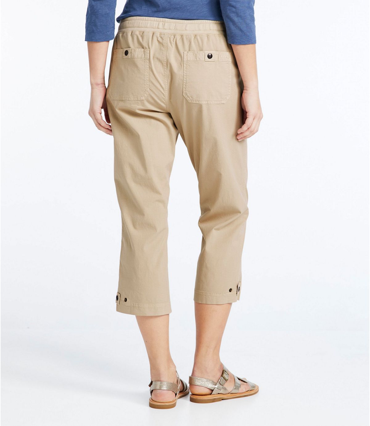 L.L.Bean Women's Stretch Ripstop Pull-On Capri Pants