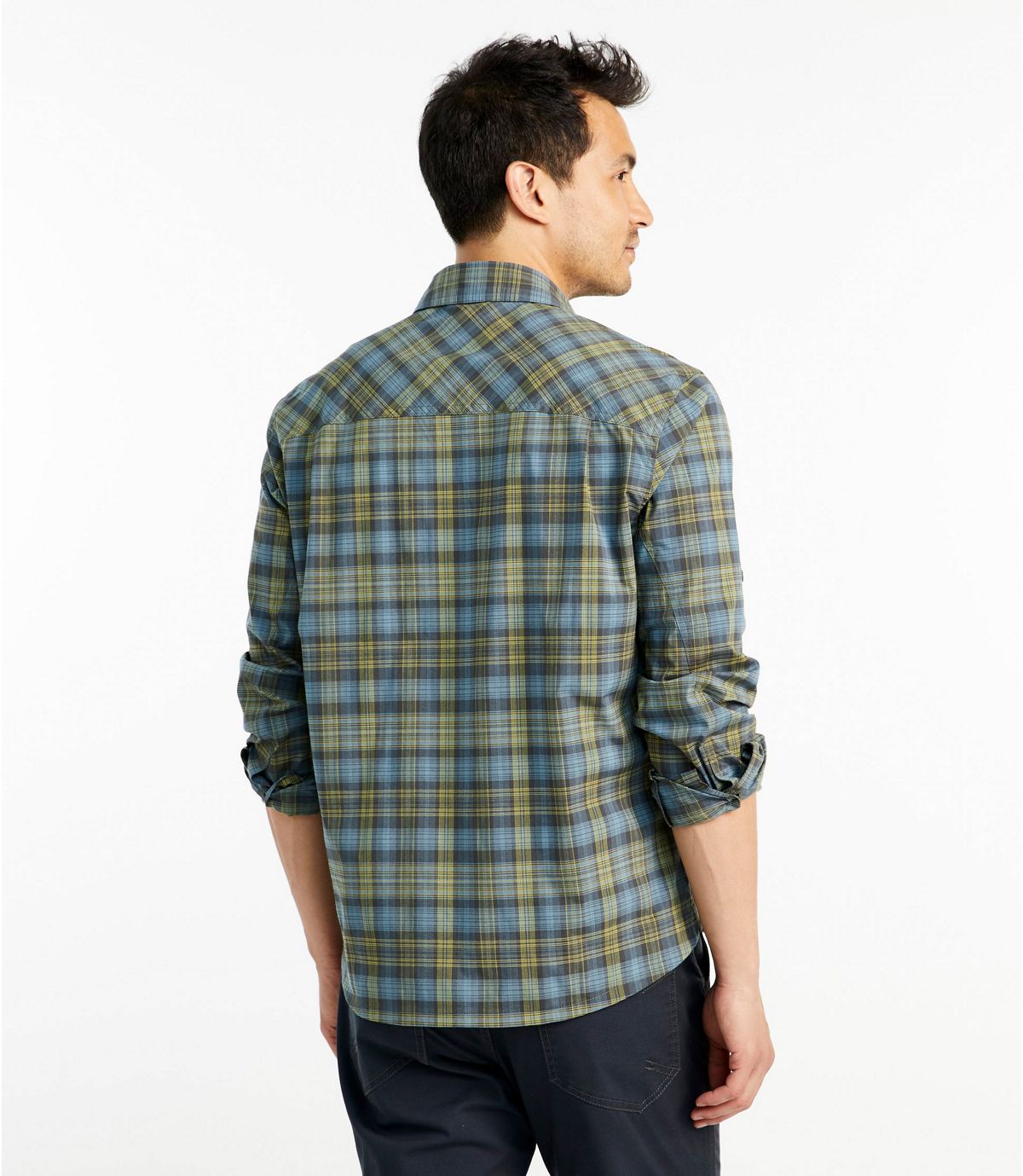 L.L.Bean Men's Long-Sleeve Cresta Hiking Shirt, Plaid