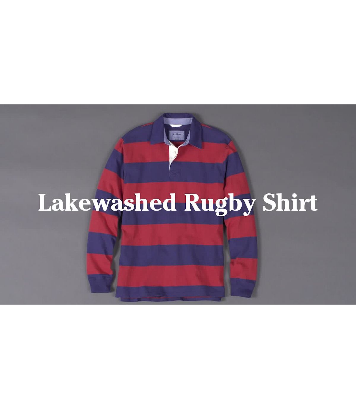 L.L.Bean Men's Lakewashed® Rugby, Traditional Fit Long-Sleeve Stripe