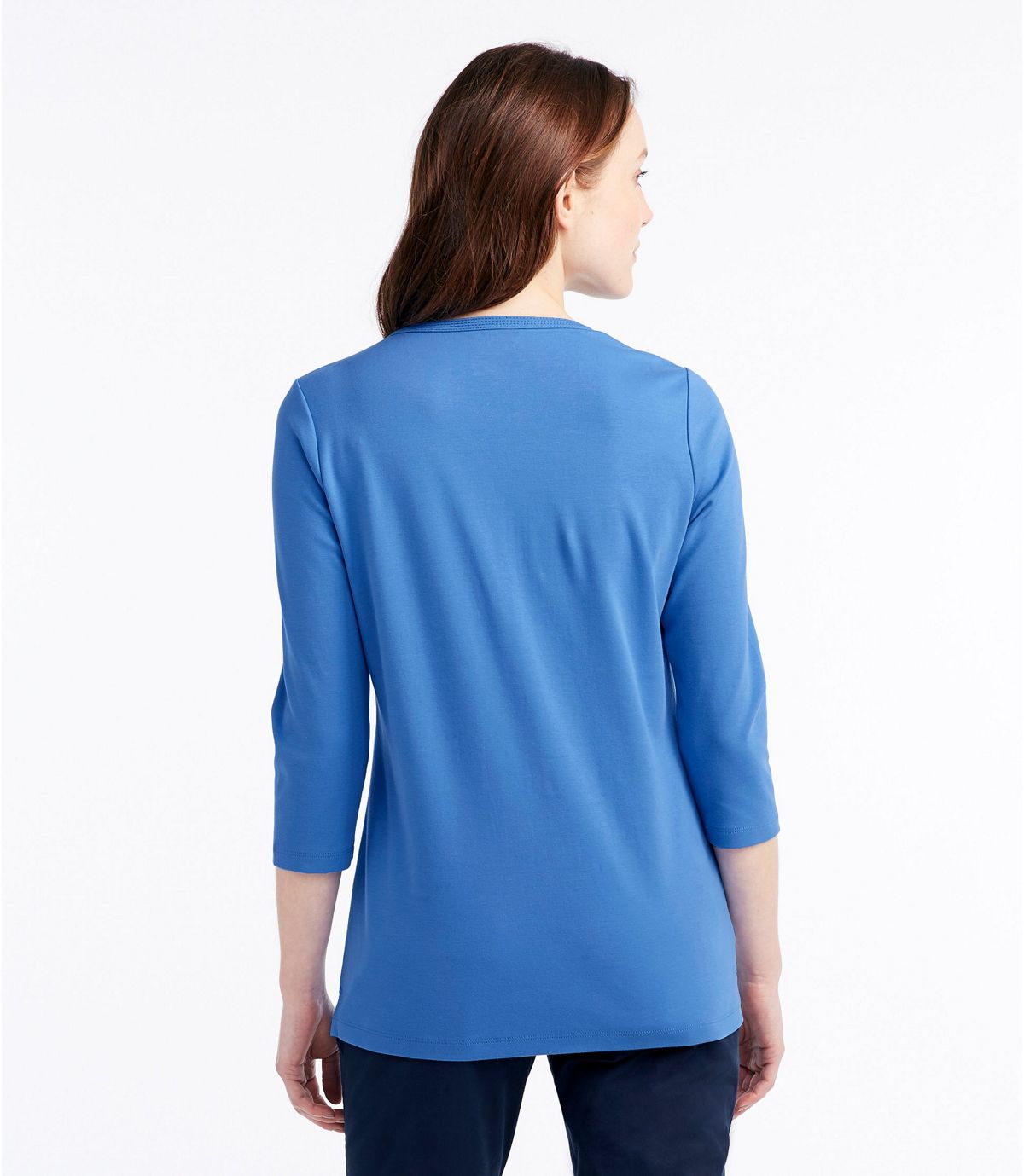 L.L.Bean Women's L.L.Bean Tee, Three-Quarter-Sleeve Splitneck Tunic