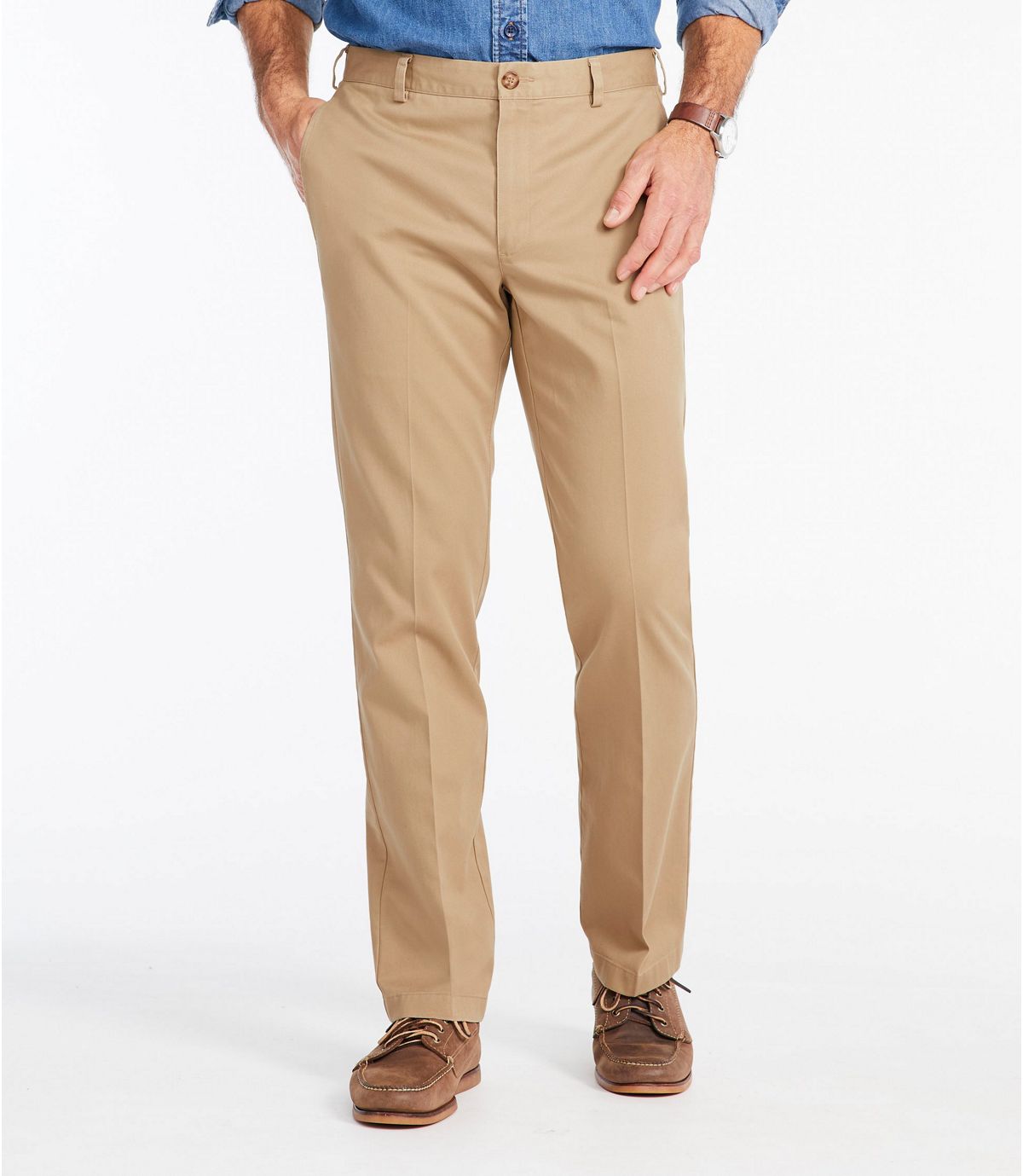 L.L.Bean Men's Wrinkle-Free Double L® Chinos, Standard Fit Plain Front