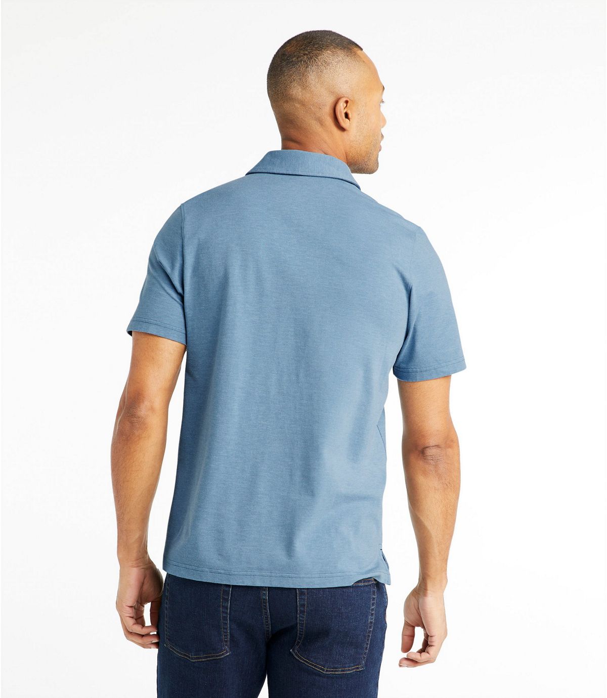 L.L.Bean Men's Allagash Pima Cotton Blend Polo Shirt, Short Sleeve