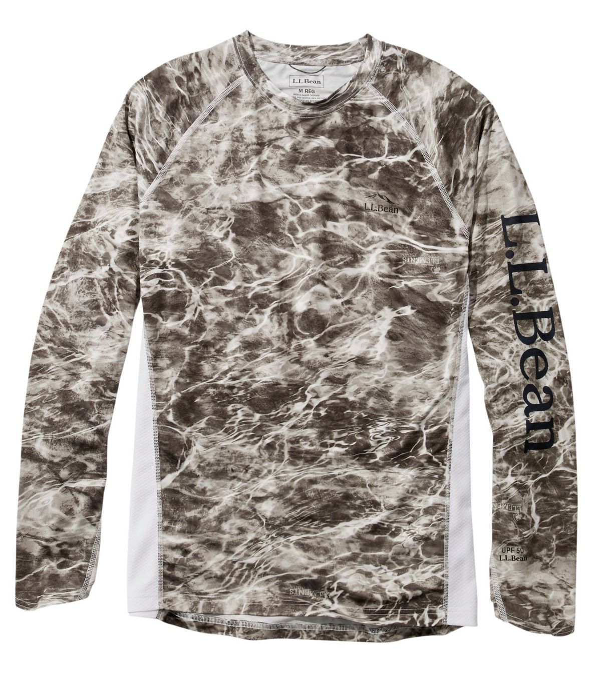 L.L.Bean Men's Tropicwear Knit Crew Shirt, Long-Sleeve Print