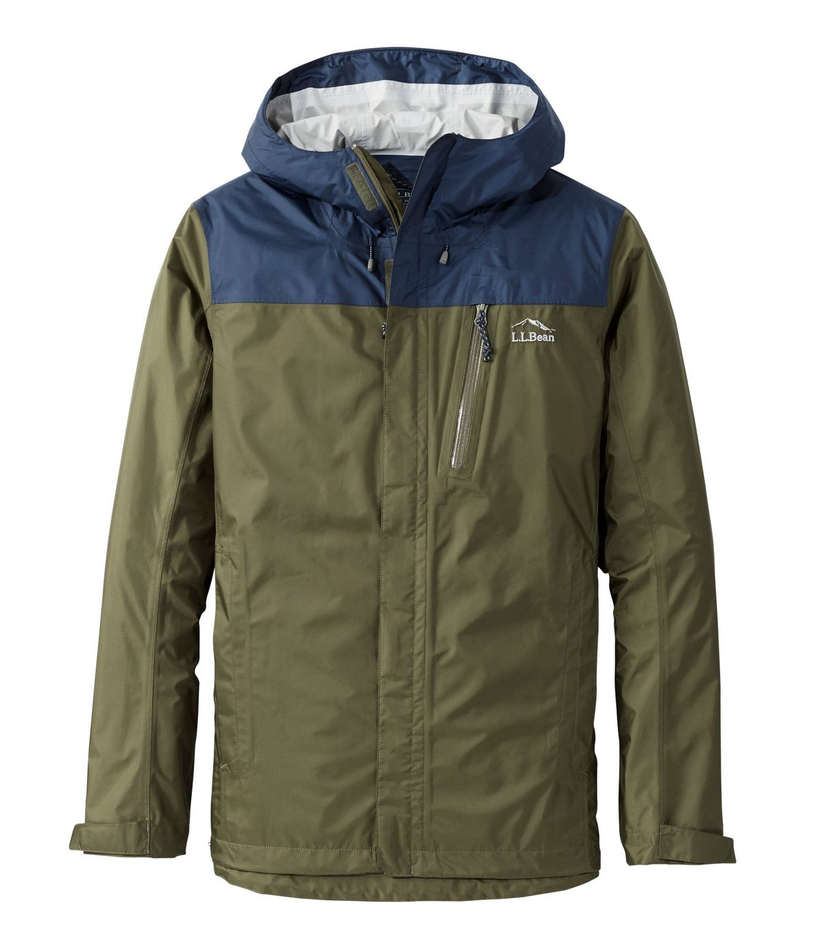 L.L.Bean Men's Trail Model Rain Jacket, Colorblock