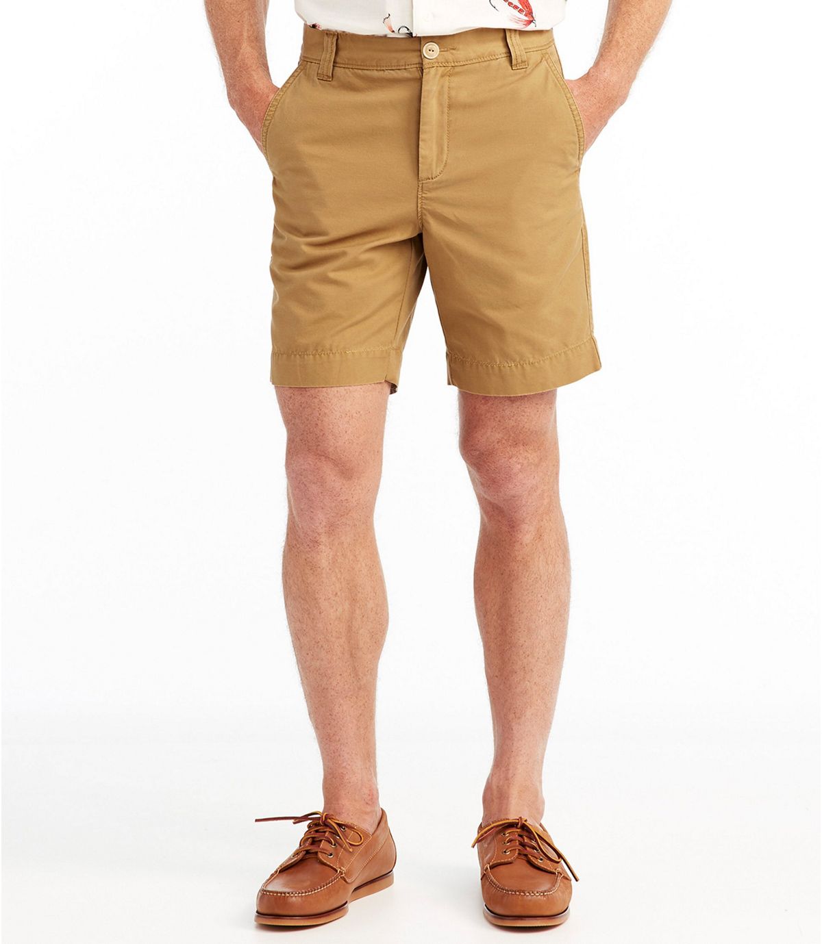 L.L.Bean Men's Signature Washed-Canvas Cloth Shorts, Slim Straight 8"