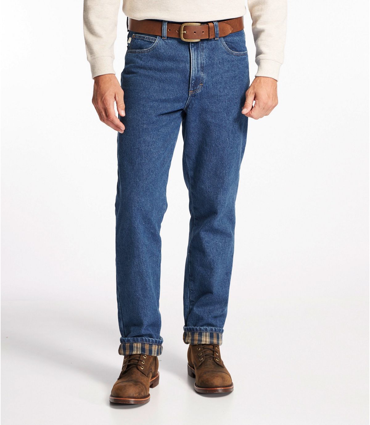 L.L.Bean Men's Double L® Jeans, Classic Fit Flannel-Lined