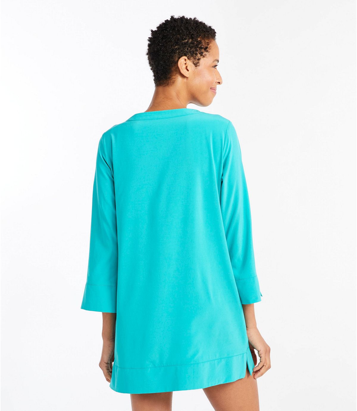 L.L.Bean Women's L.L.Bean Stretch Swim Cover-Up, Splitneck Tunic