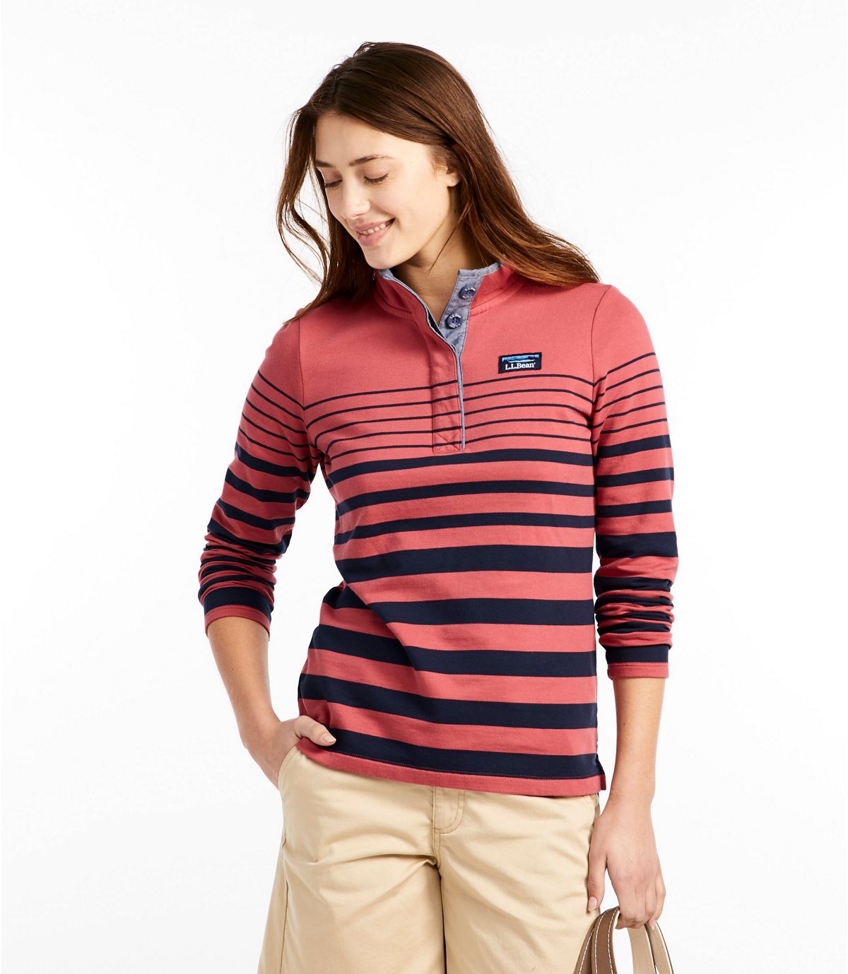 L.L.Bean Women's Soft Cotton Rugby, Stripe