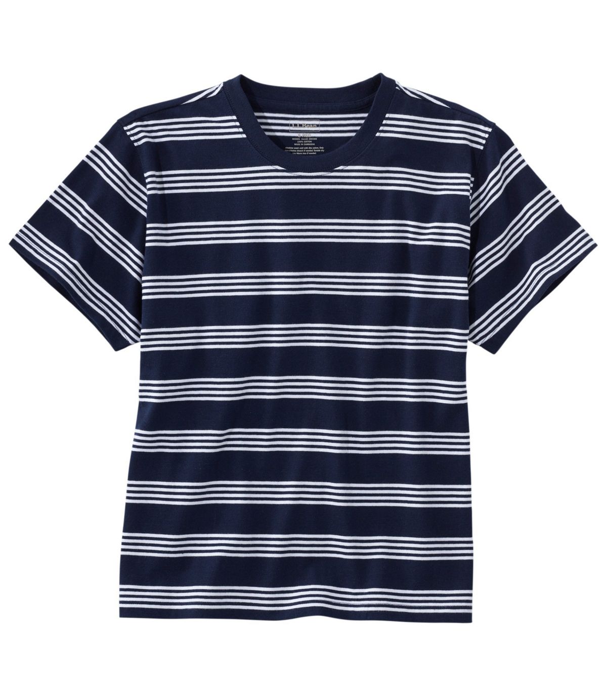 L.L.Bean Women's Saturday T-Shirt, Crewneck Short-Sleeve Stripe