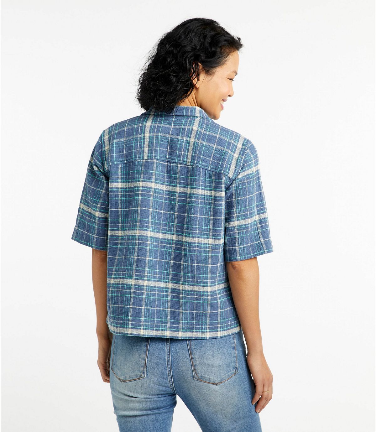 L.L.Bean Women's Signature Cool Weave Camp Shirt, Pattern