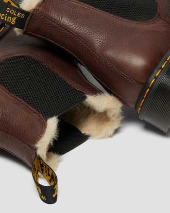 2976 Faux Fur Lined Chelsea Boots,WOMEN'S WINTER BOOTS,no.34