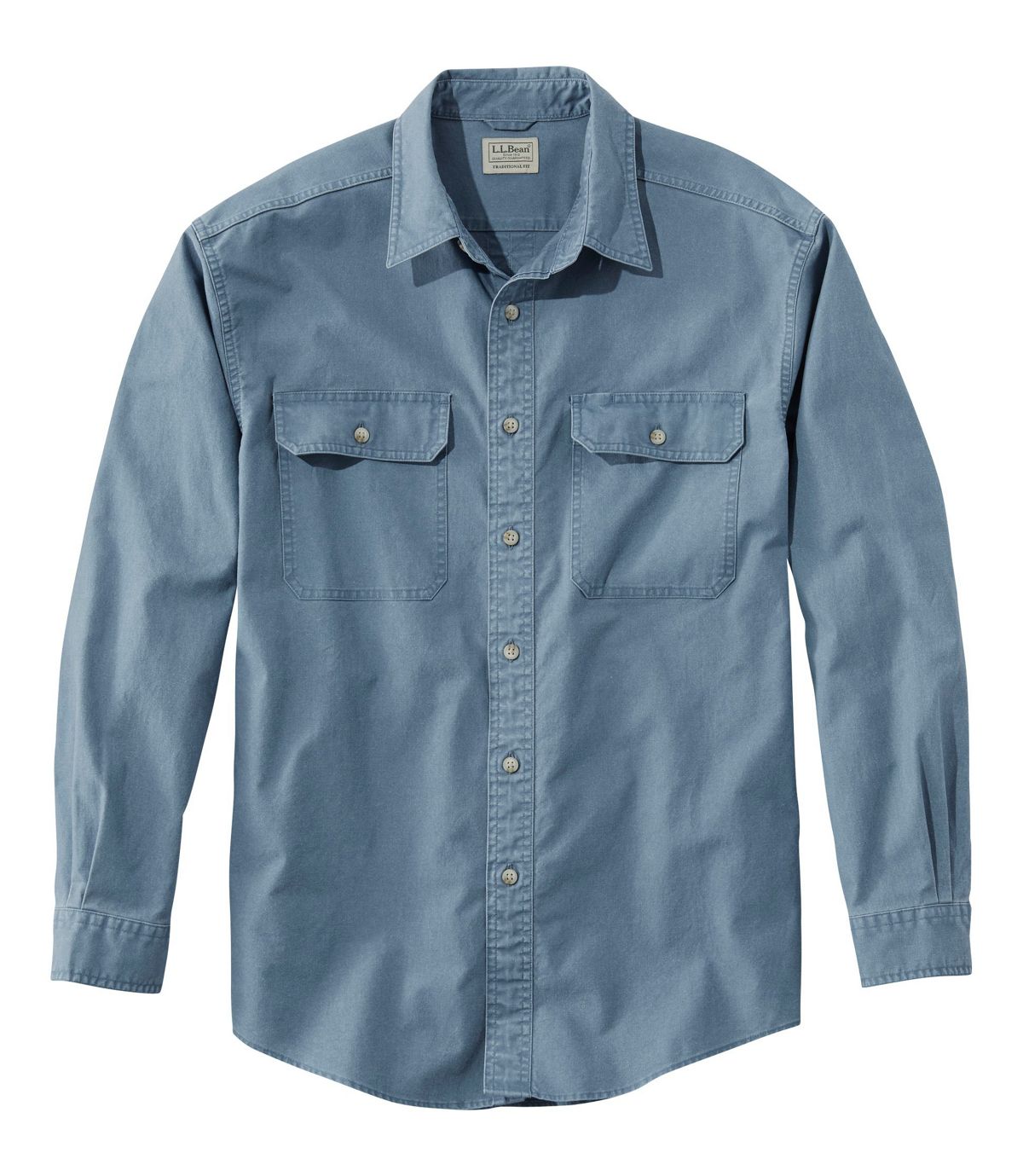 L.L.Bean Men's Sunwashed Canvas Shirt, Traditional Fit