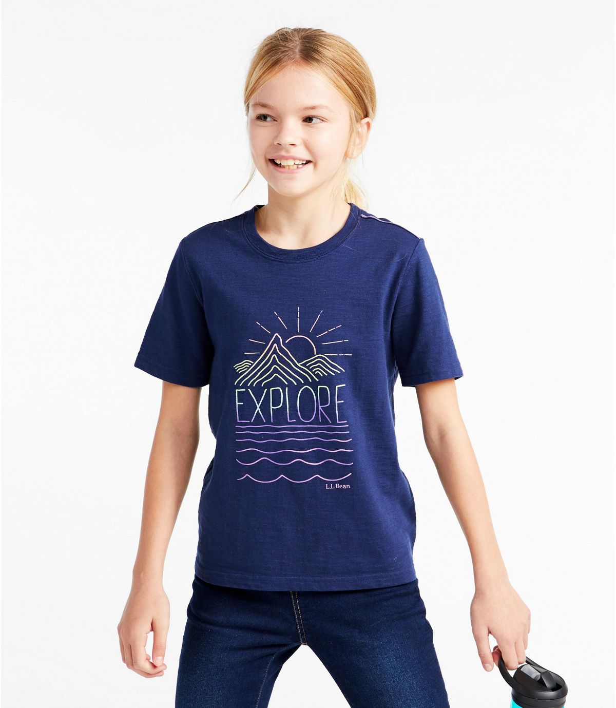 L.L.Bean Kids' Graphic Tee, Glow-in-the-Dark