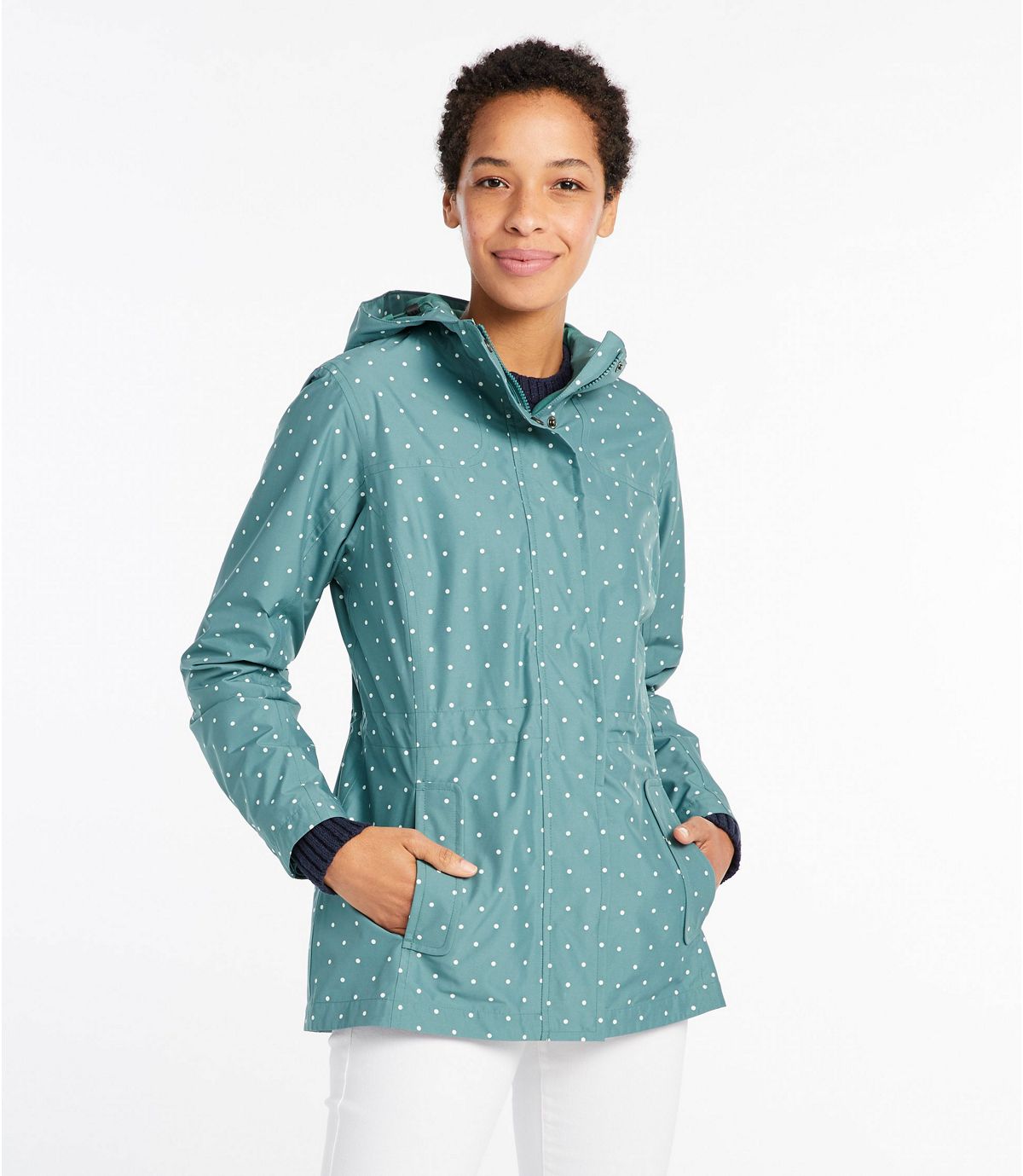 L.L.Bean Women's H2Off Rain Mesh-Lined Jacket, Print