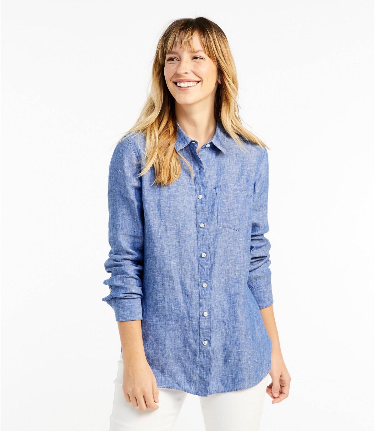 L.L.Bean Women's Premium Washable Linen Shirt, Tunic