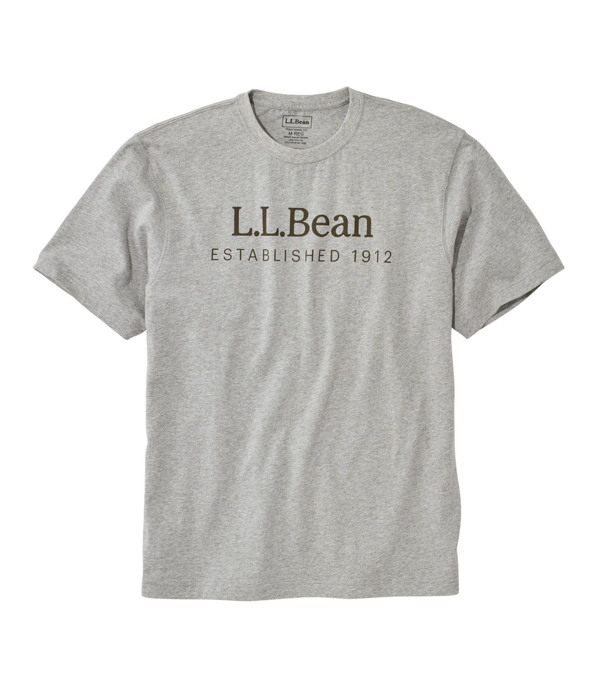 L.L.Bean Men's Carefree Unshrinkable Tee, L.L.Bean Logo, Short-Sleeve
