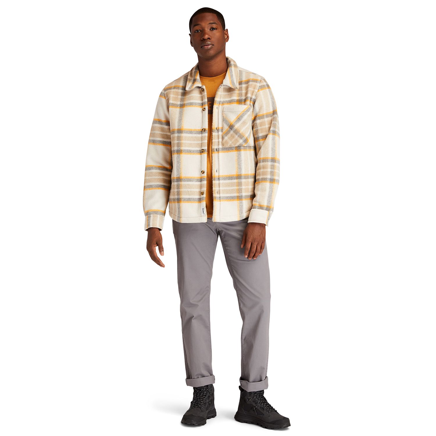 Men's Plaid Fleece Overshirt