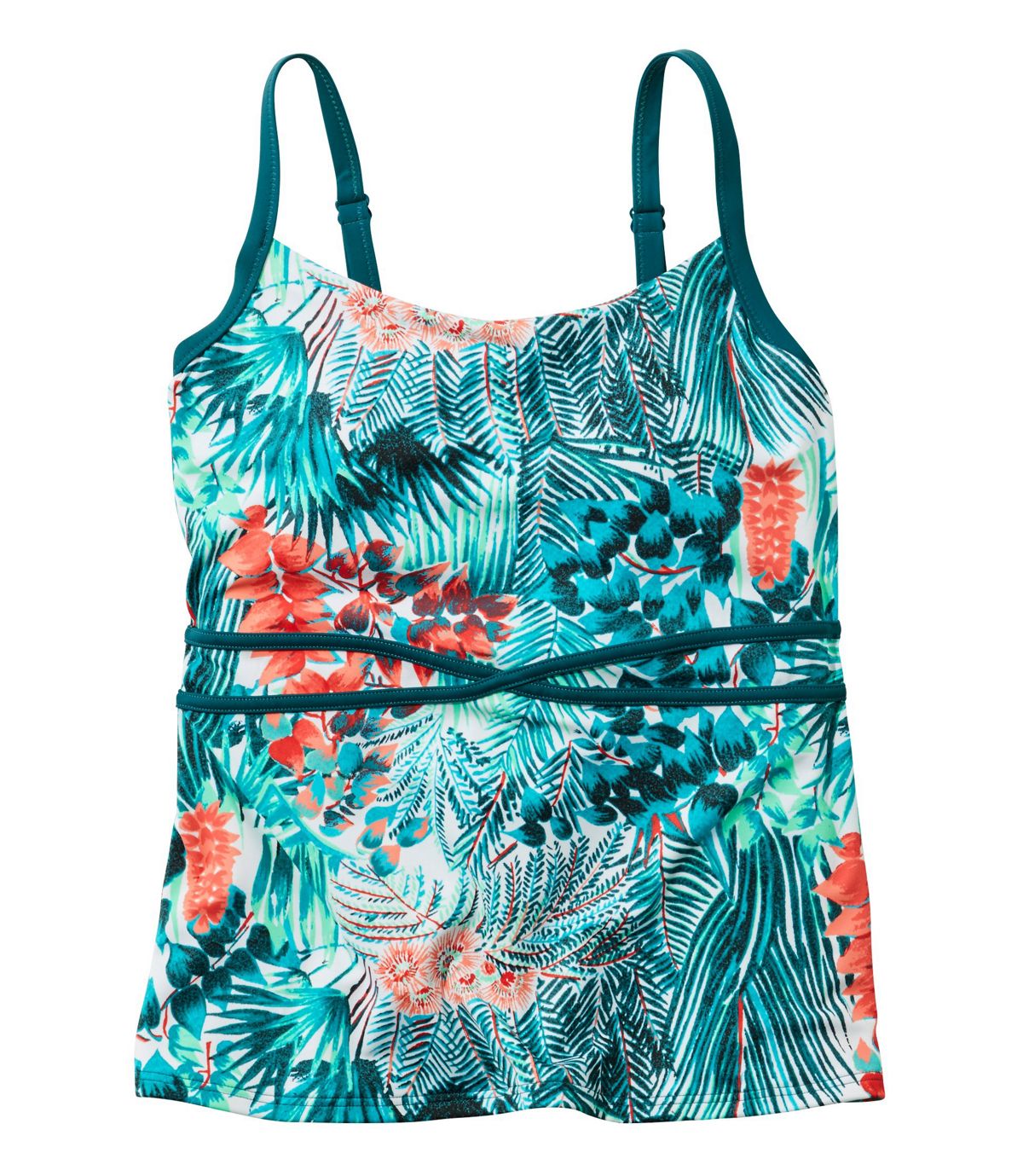 L.L.Bean Saltwater Essentials Swimwear, Scoopneck Tankini Top, Print