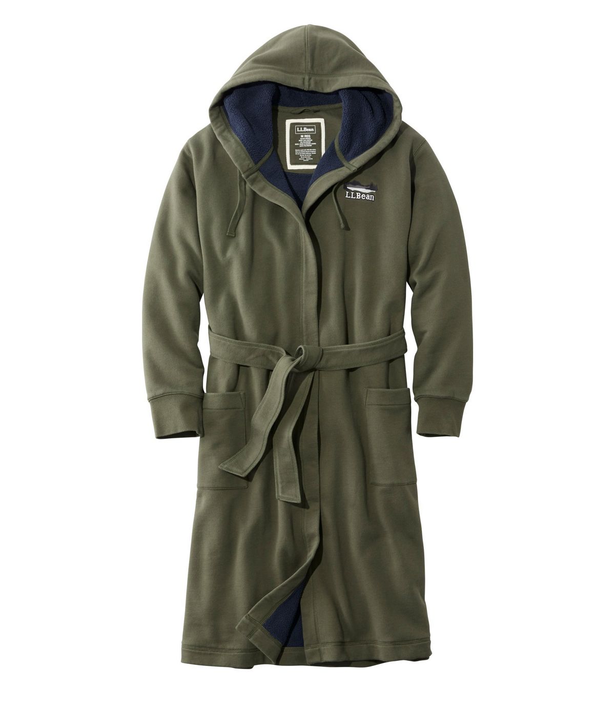 L.L.Bean Men's Rugby Robe, Fleece-Lined
