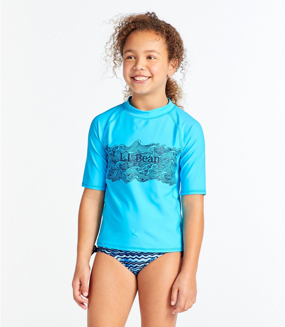 L.L.Bean Kids' Sun-and-Surf Shirt, Short Sleeve, Graphic
