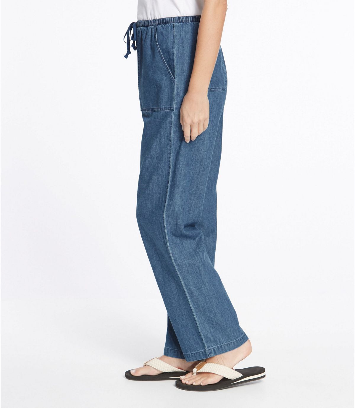 L.L.Bean Women's Original Sunwashed Pants, Denim