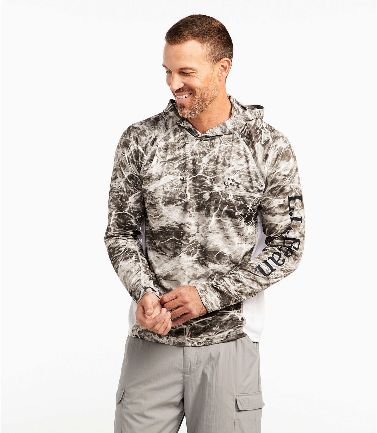 L.L.Bean Men's Tropicwear Knit Hoodie, Print