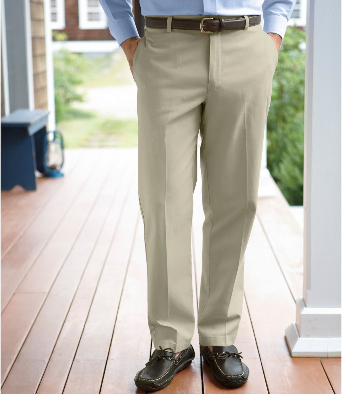L.L.Bean Men's Wrinkle-Free Double L® Chinos, Classic Fit Plain Front