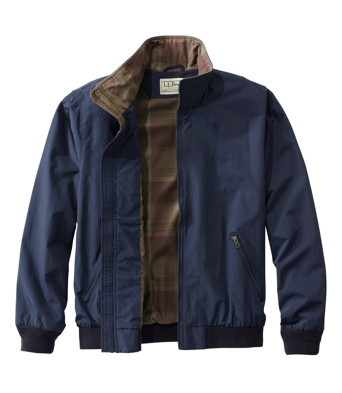 L.L.Bean Men's Warm-Up Jacket, Flannel-Lined