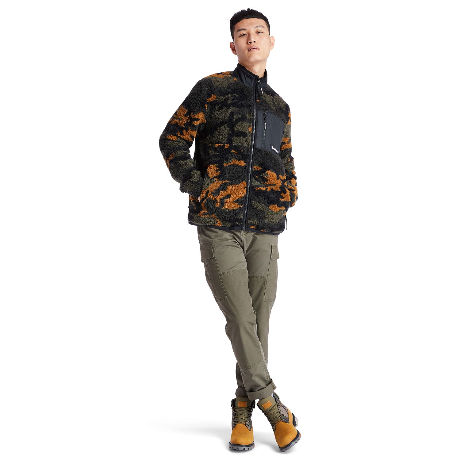 Men's Camo Recycled Fleece Jacket