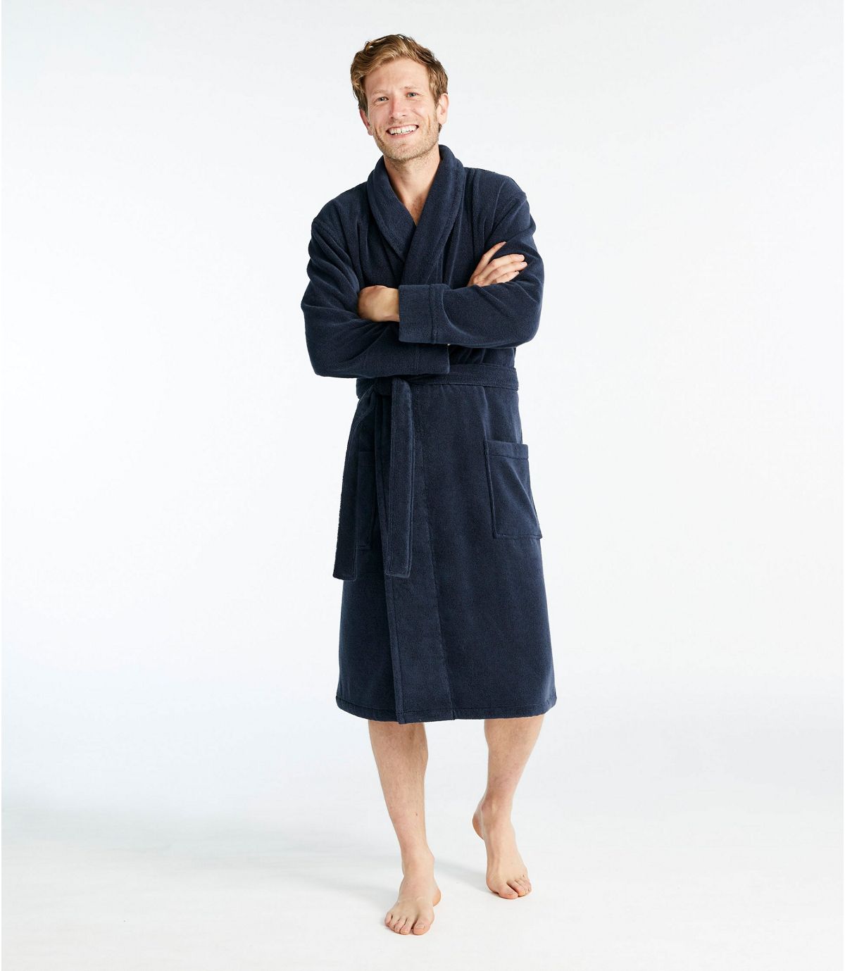 L.L.Bean Men's Terry Cloth Organic Cotton Robe