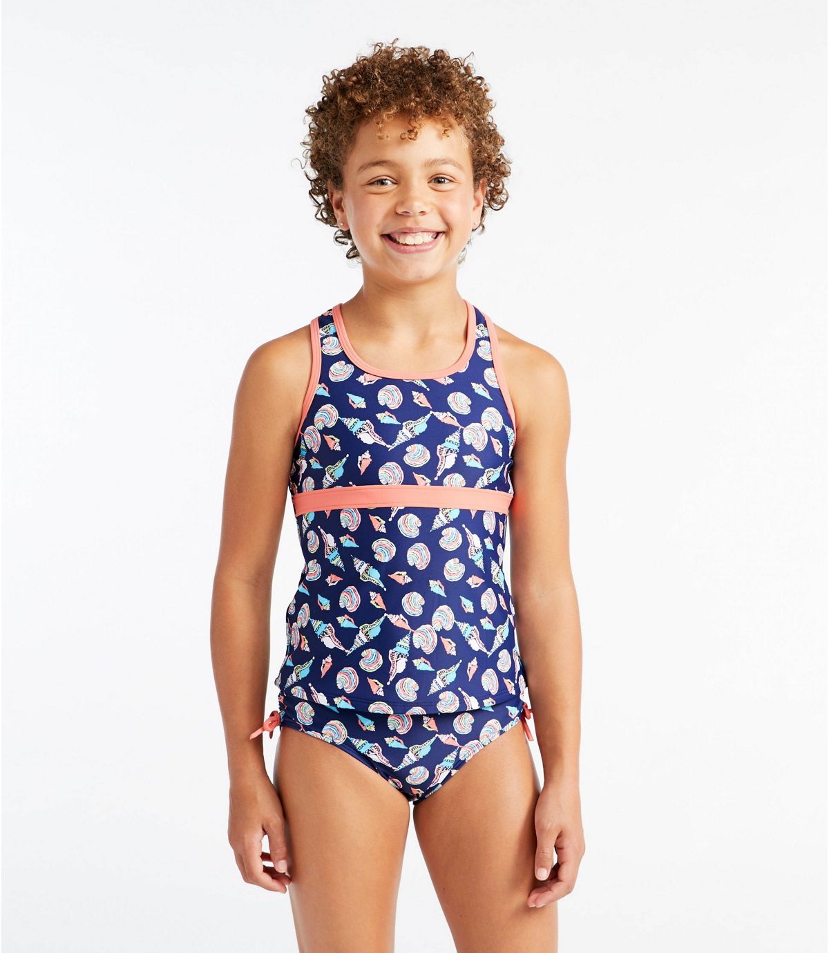 L.L.Bean Girls' Tide Surfer Swimsuit, Two-Piece Print