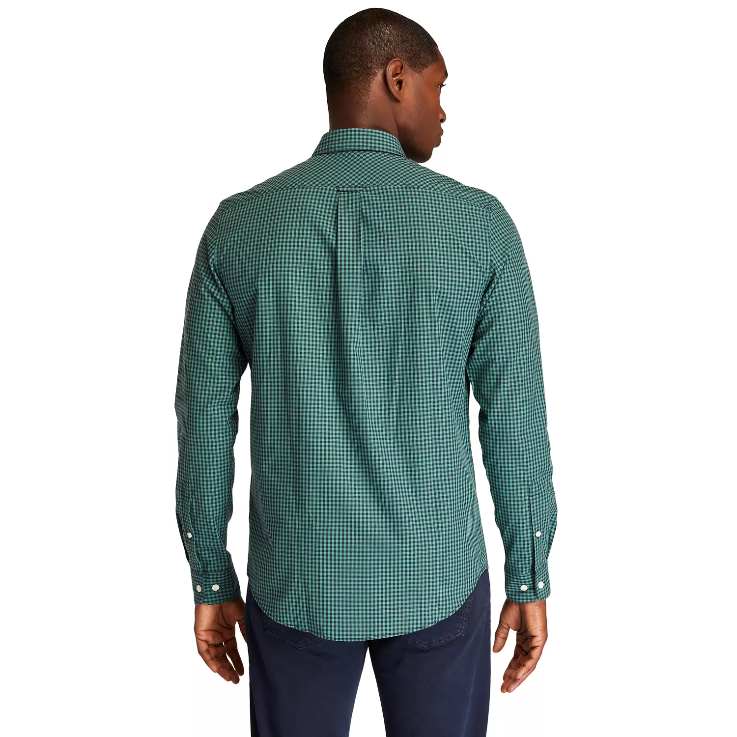 Men's Suncook River Long-Sleeve Poplin Gingham Shirt