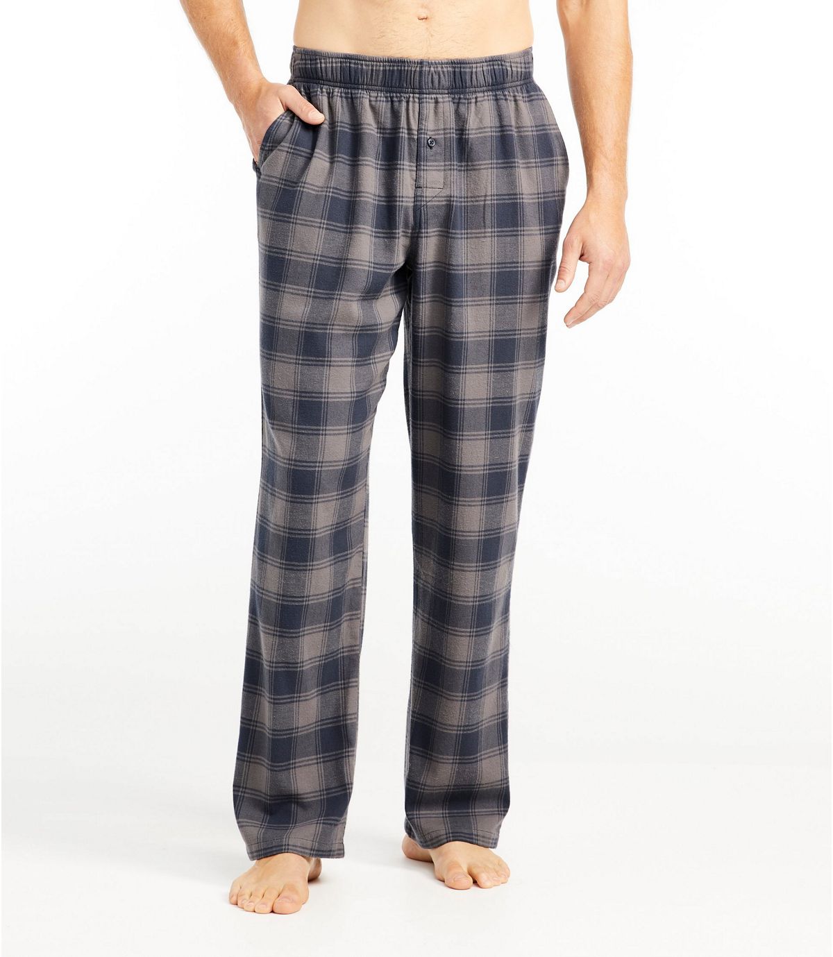 L.L.Bean Men's Rangeley Organic Stretch Flannel Sleep Pants, Plaid
