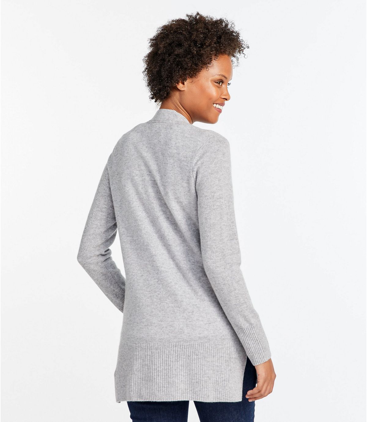 L.L.Bean Women's Classic Cashmere Open Cardigan with Pocket