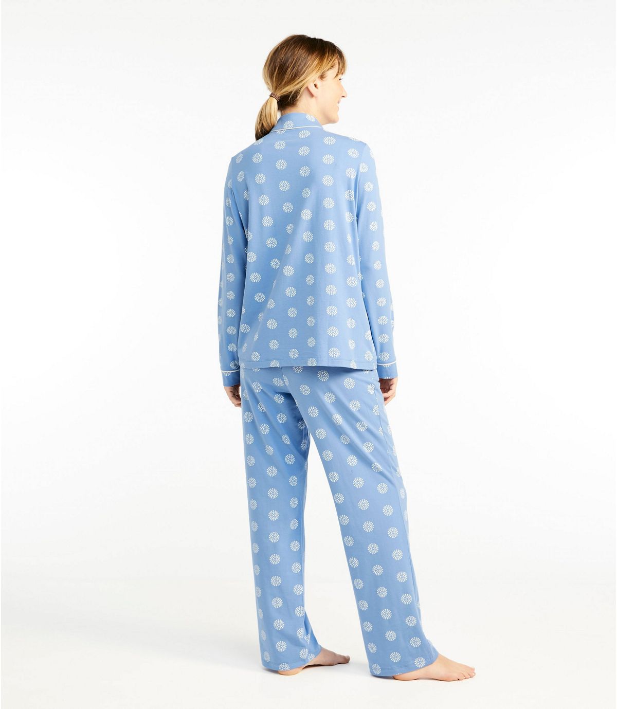 L.L.Bean Women's Organic Supersoft Shrink-Free Pajama Set, Button-Front