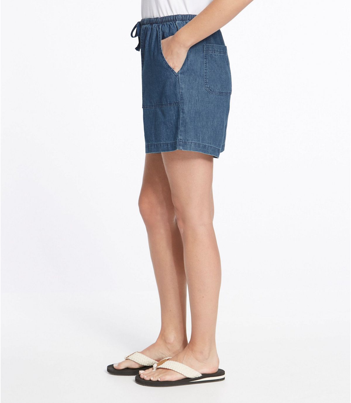 L.L.Bean Women's Original Sunwashed Shorts, Denim