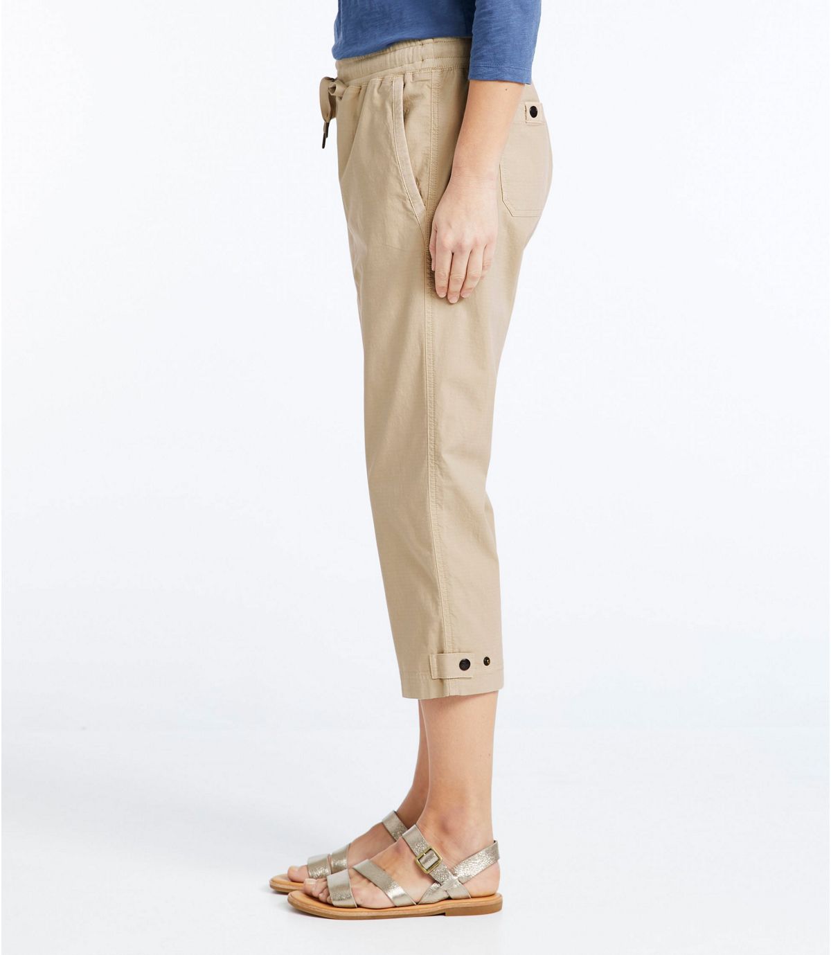 L.L.Bean Women's Stretch Ripstop Pull-On Capri Pants