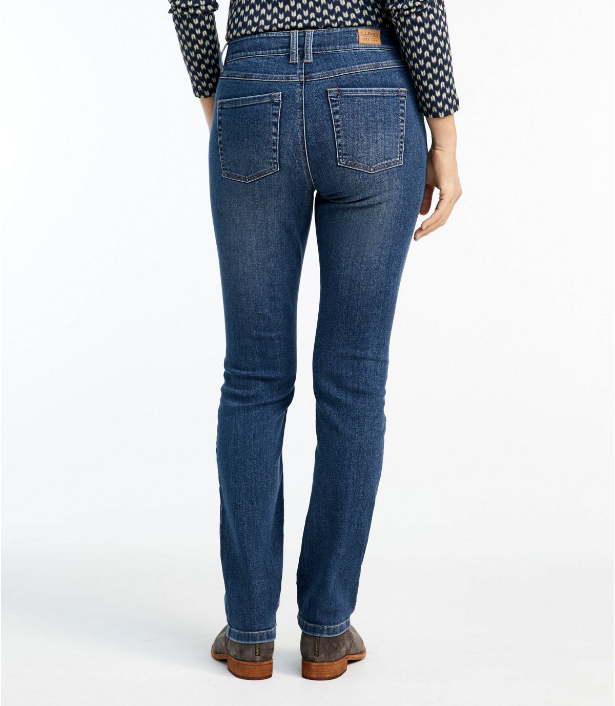 L.L.Bean Women's BeanFlex Jeans, Favorite Fit Straight-Leg