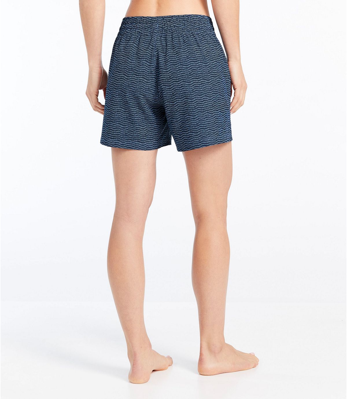 L.L.Bean Women's L.L.Bean Stretch Board Shorts, Pull-on Print 5"