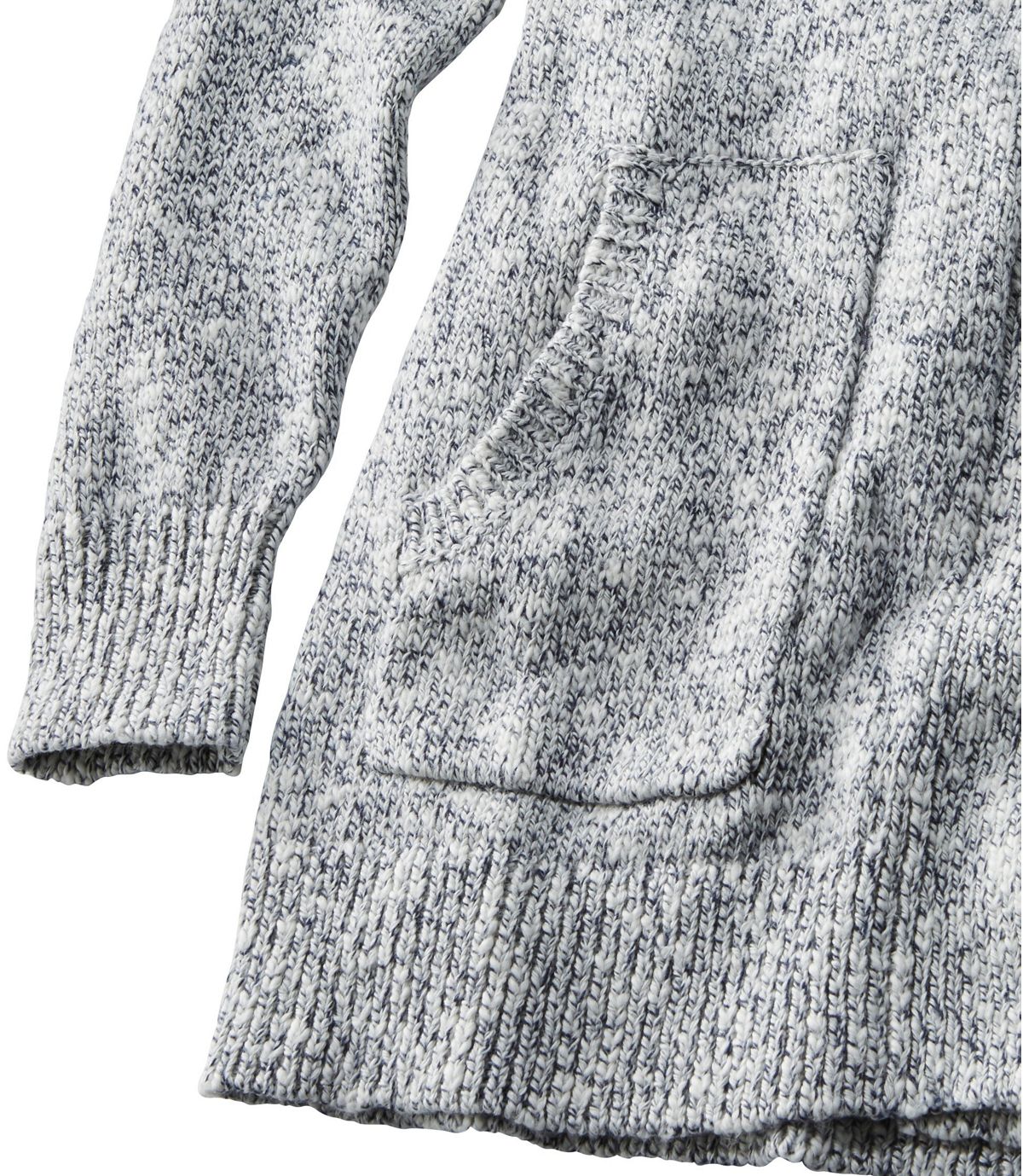 L.L.Bean Women's Cotton Ragg Sweater, Open Cardigan