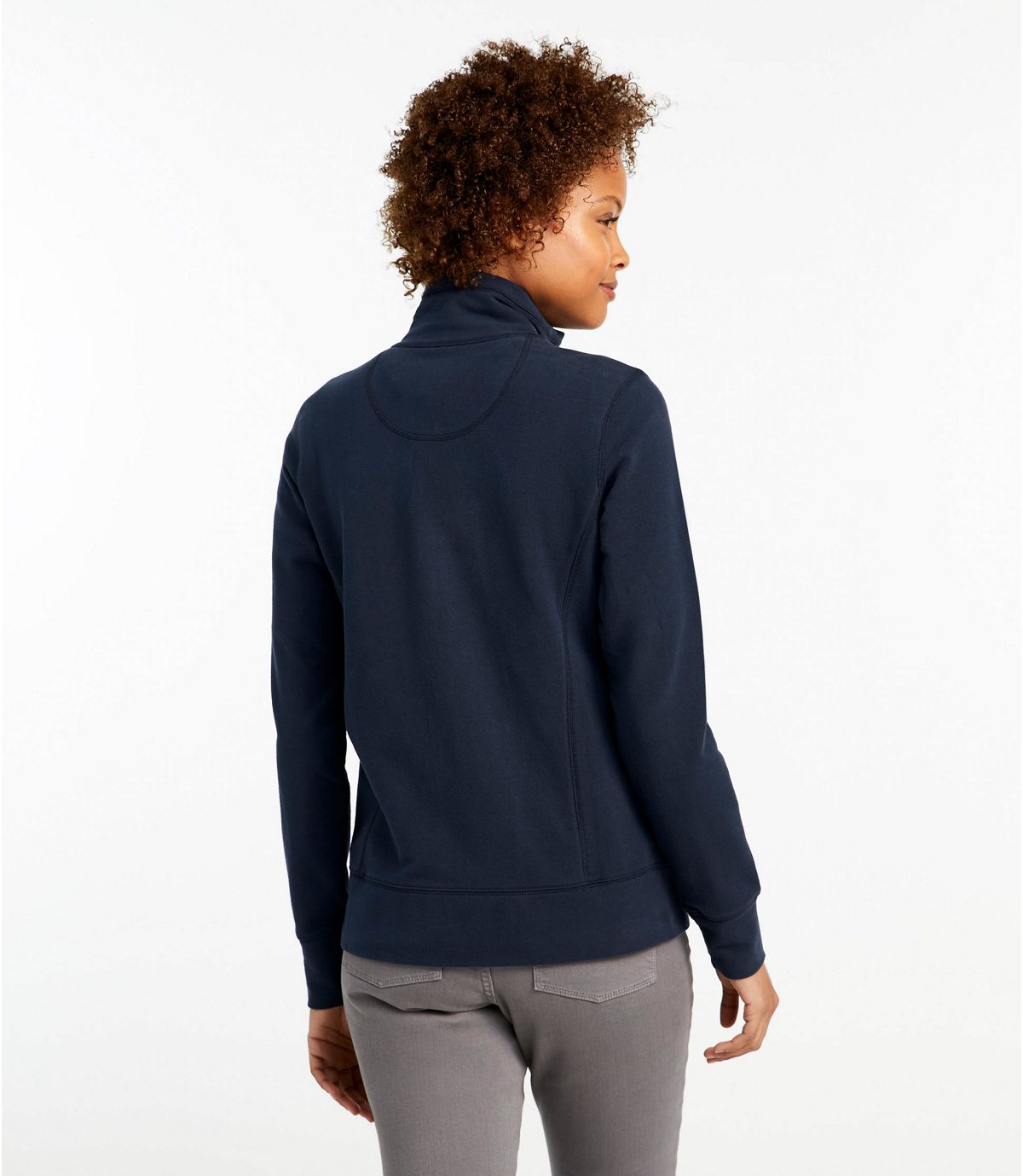 L.L.Bean Women's Ultrasoft Sweats, Full-Zip Mock-Neck Jacket
