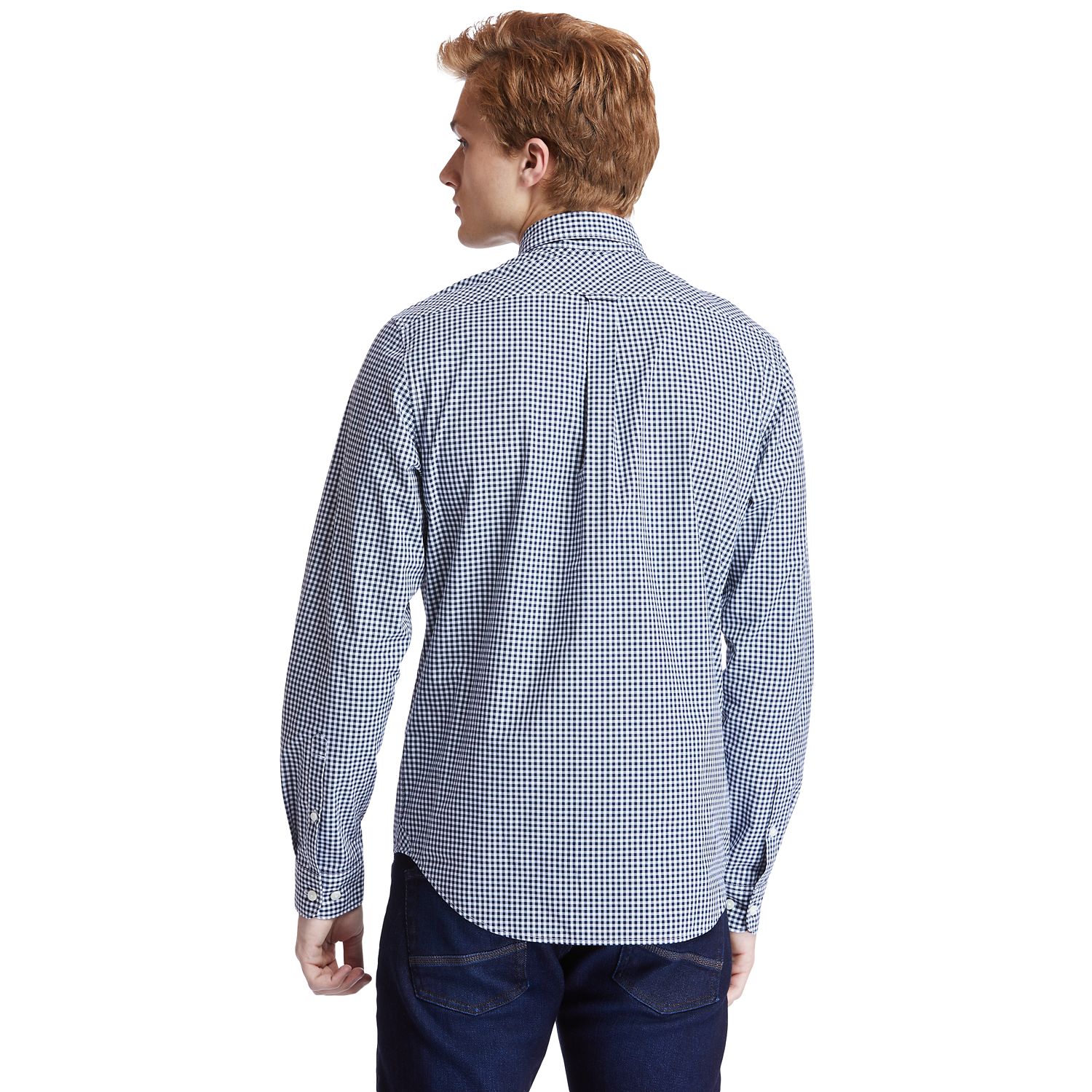 Men's Suncook River Long-Sleeve Poplin Gingham Shirt