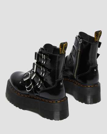 Jadon Max Hardware Leather Platform Boots,WOMEN'S PLATFORMS,no.111