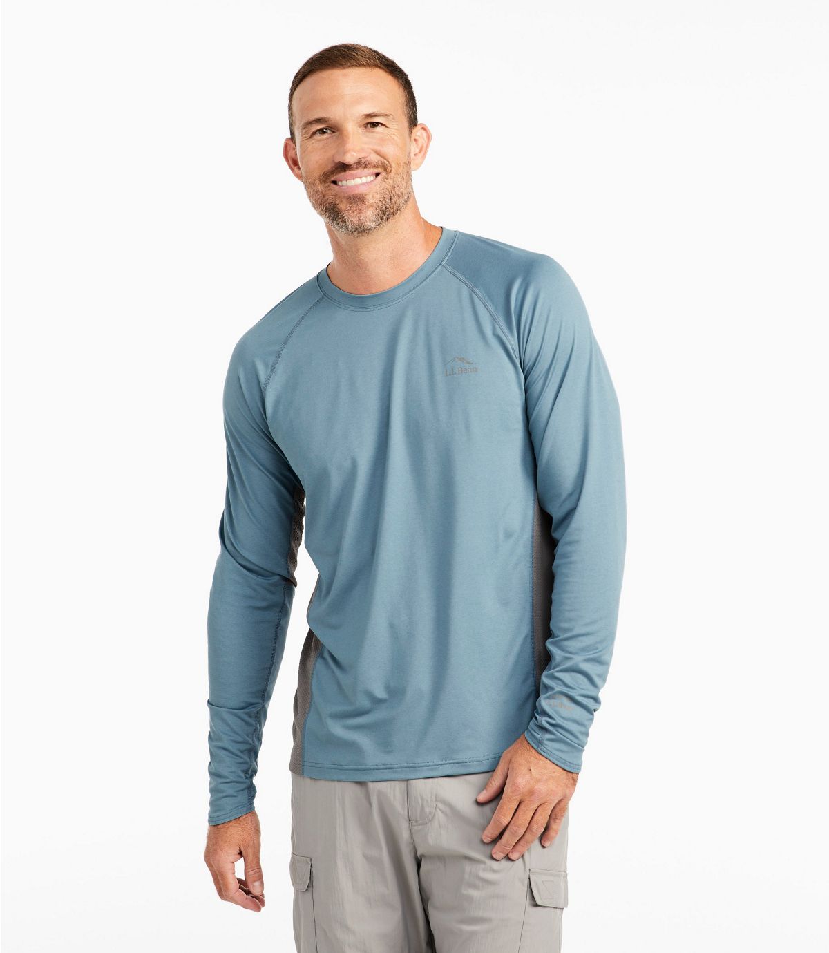 L.L.Bean Men's Tropicwear Knit Crew Shirt, Long-Sleeve