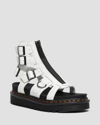 Olson Zipped Leather Strap Sandals,WOMEN'S PLATFORMS,no.118