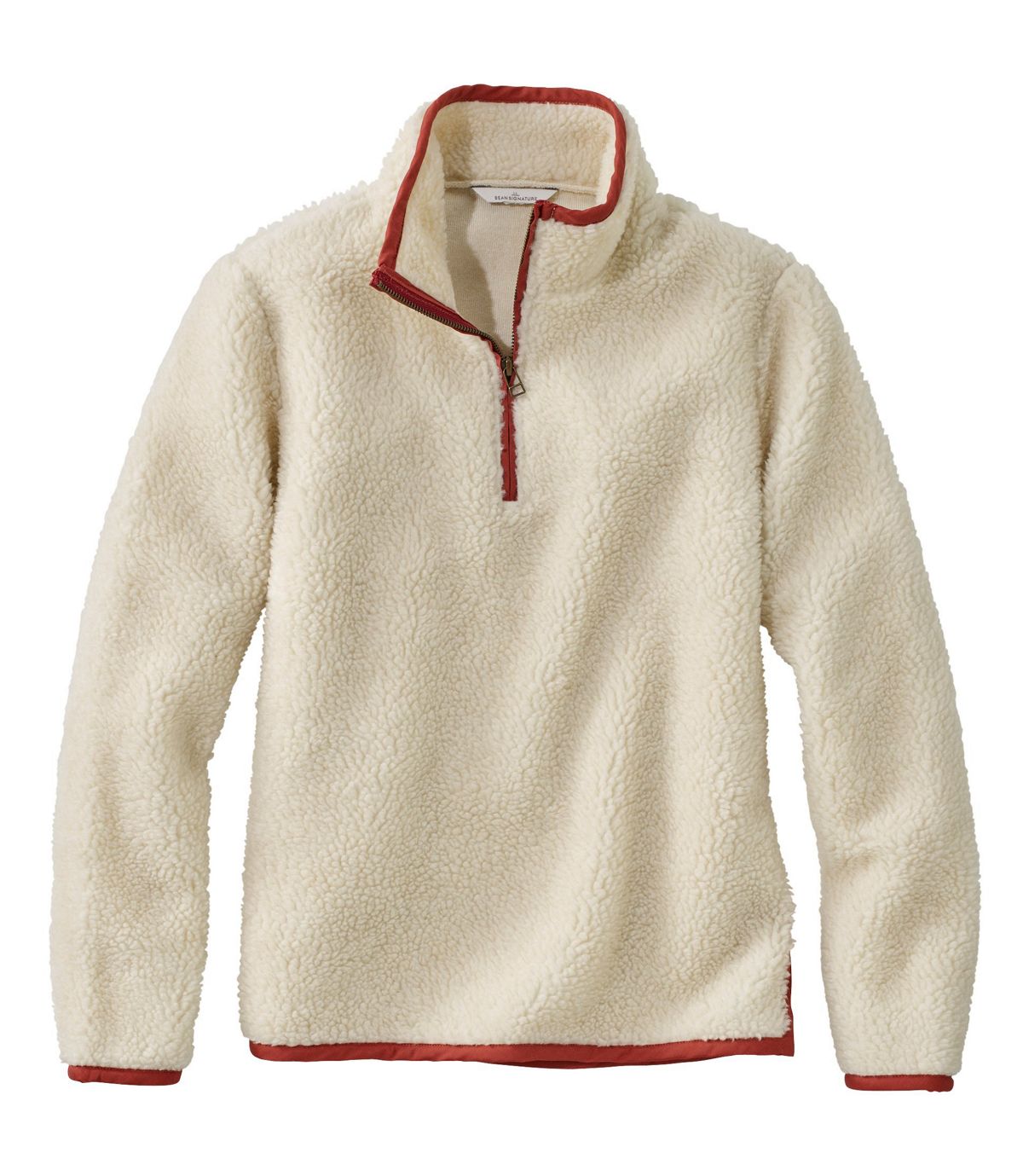 L.L.Bean Women's Signature Sherpa Fleece Pullover, Quarter-Zip