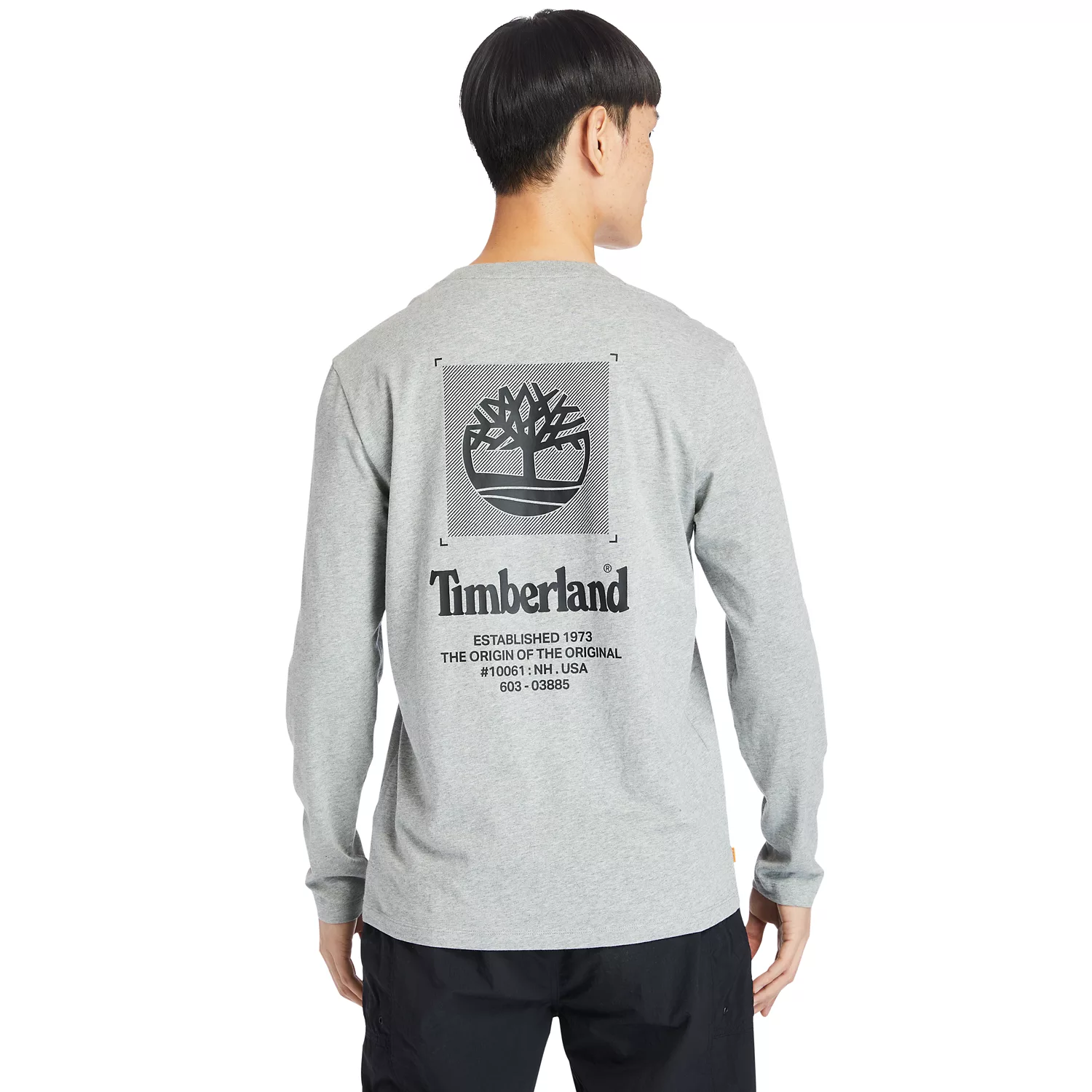 Men's Back-Graphic Long-Sleeve Box-Cut Tee