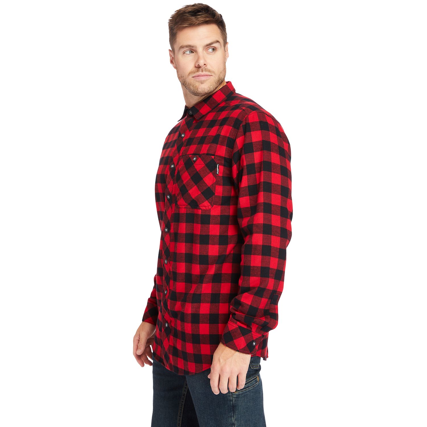 Men's Big & Tall Timberland PRO Woodfort Mid-Weight Flannel Work Shirt