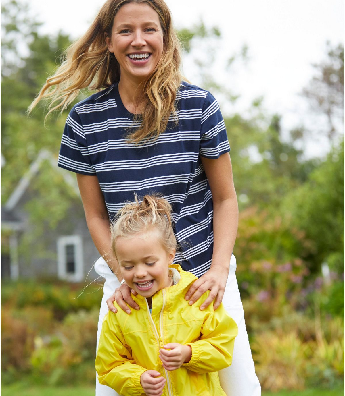 L.L.Bean Women's Saturday T-Shirt, Crewneck Short-Sleeve Stripe