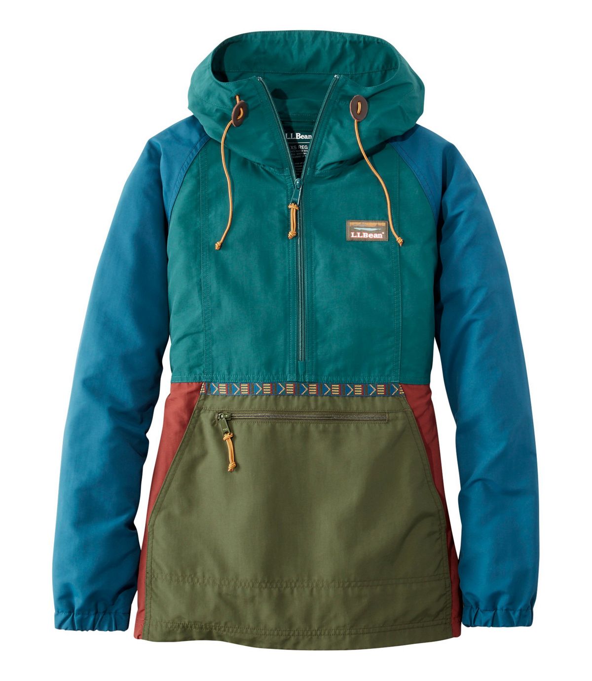 L.L.Bean Women's Mountain Classic Anorak, Multi-Color